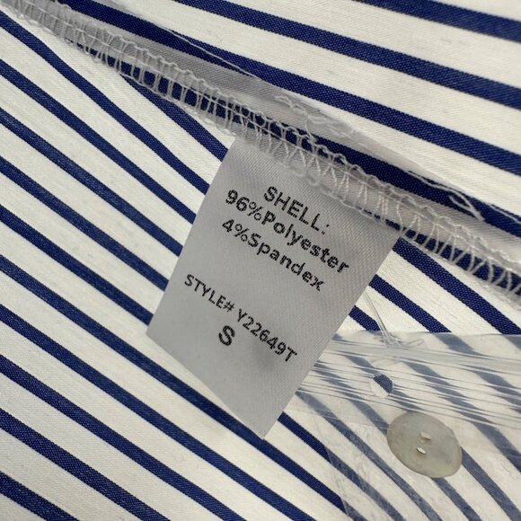 Pomander Place by Tuckernuck Blue Stripe Rae Blouse sz S NWT Button Front - Picture 9 of 10